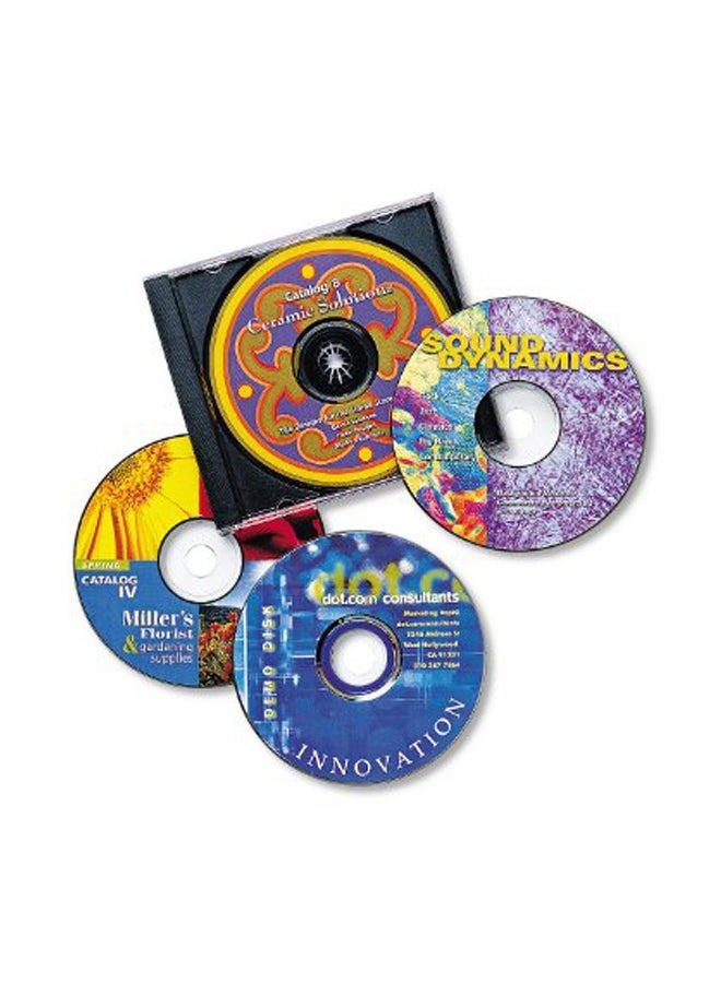 افيري مجموعة من ملصقات ليزر للـCD والـDVD من 90 قطعة أبيض  - Image 4