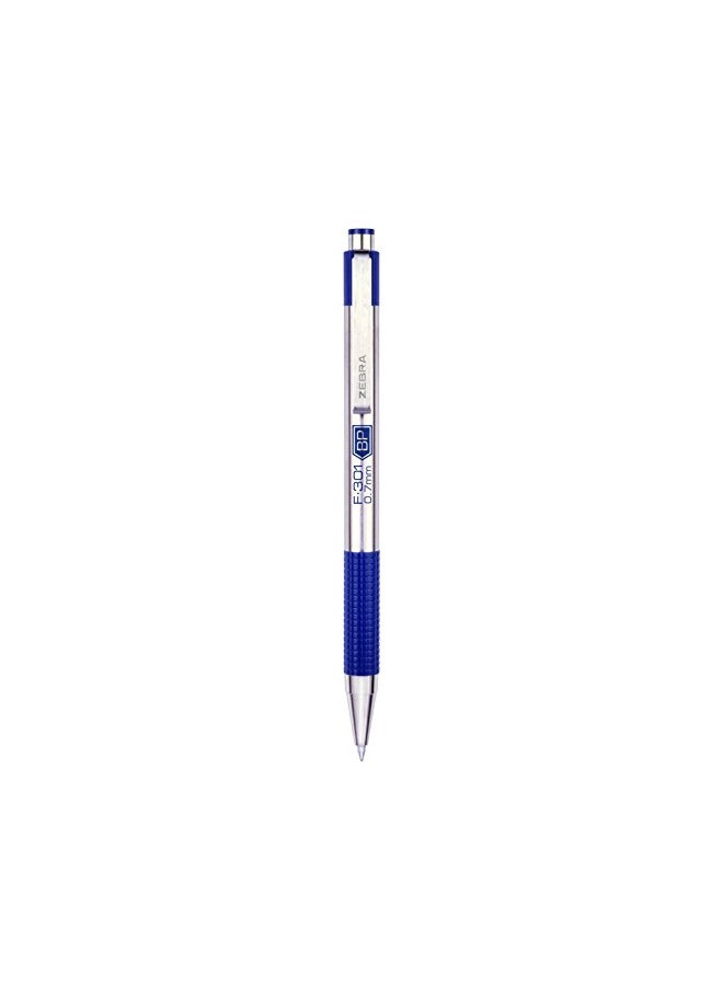 Zebra Pen 2-Piece Retractable Ballpoint Pen Silver/Blue  - Image 2