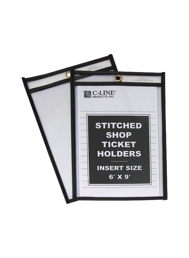 C-Line 25-Piece Ticket Holder Set Clear/Black 