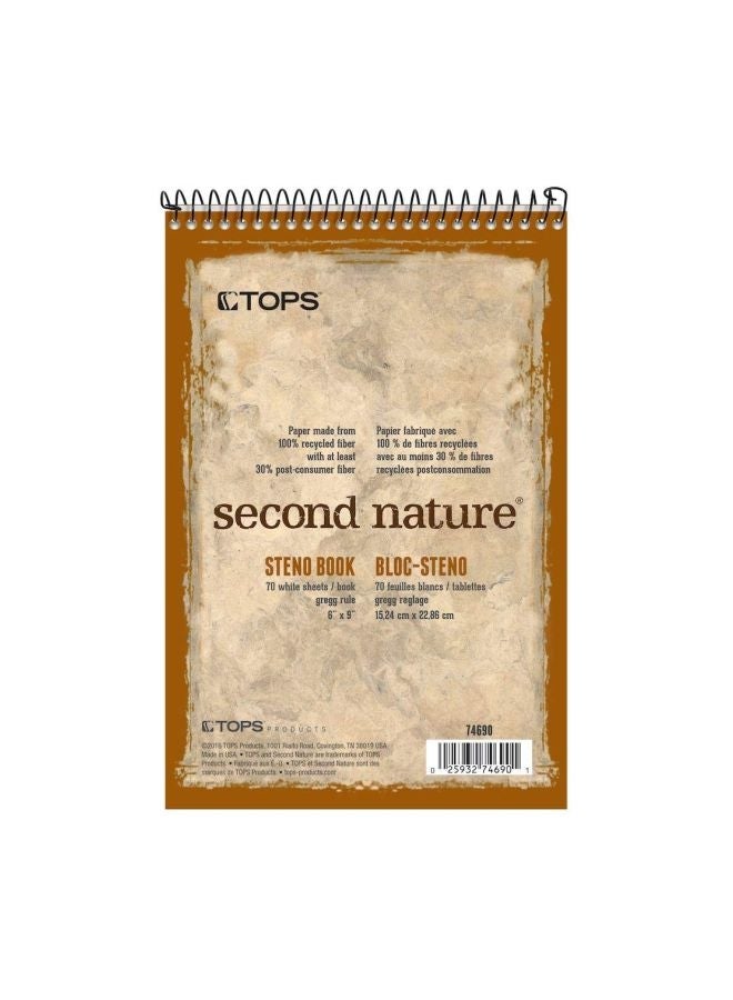 TOPS Second Nature Spiral Steno Books Beige/Brown/Black  - Image 1