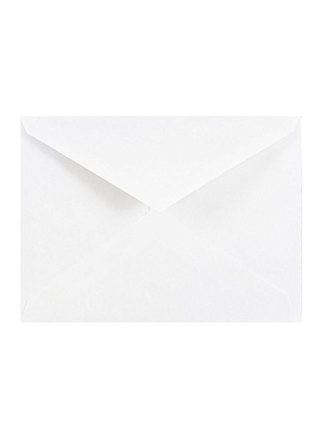 جام بايبر مجموعة مظاريف لبطاقات الدعوة بطرف على شكل حرف V مكونة من 50 قطعة أبيض