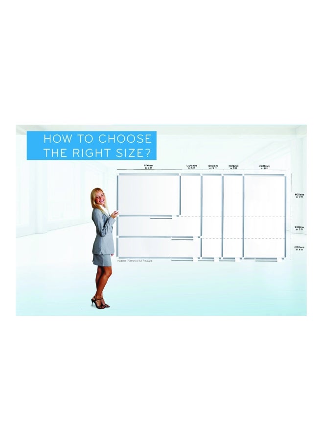 MasterVision 3-In-1 Dry Erase Planning Board Blue/White/Brown  - Image 3