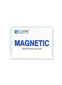 C-Line 20-Piece Magnetic Name Badge Kit Clear  - Image 2