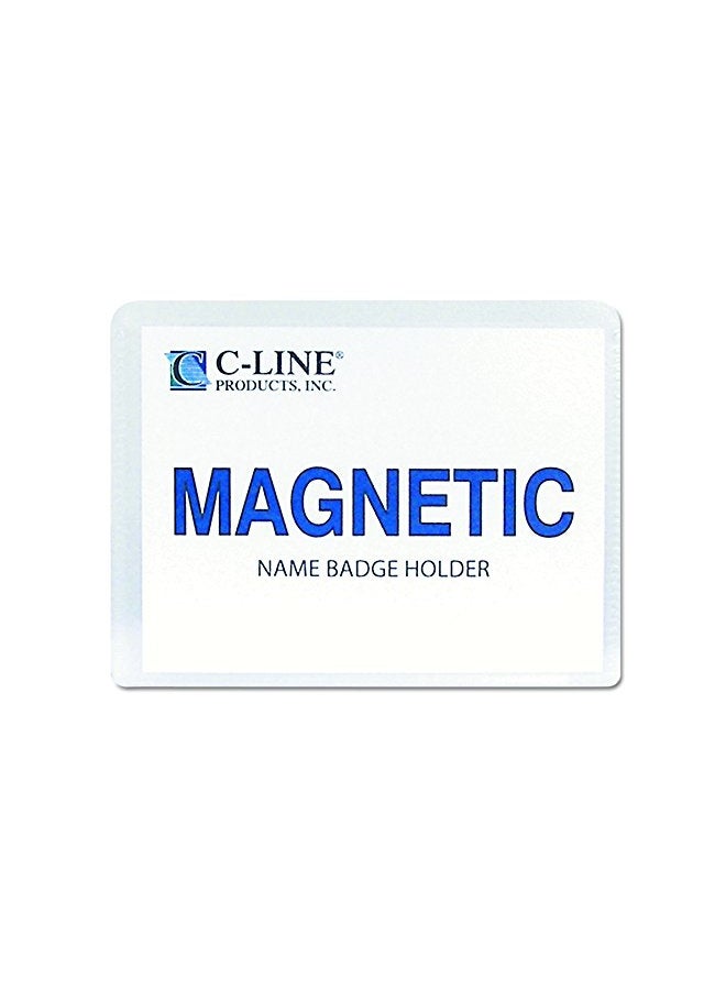 C-Line 20-Piece Magnetic Name Badge Kit Clear  - Image 2