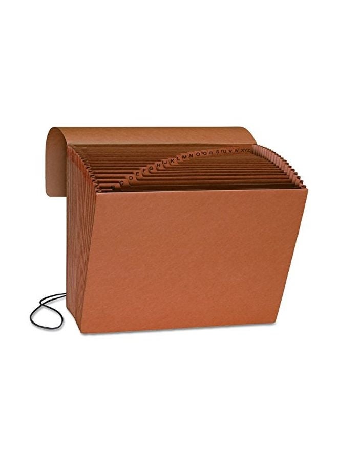 Smead 21-Pocket Expanding File Brown - Image 2