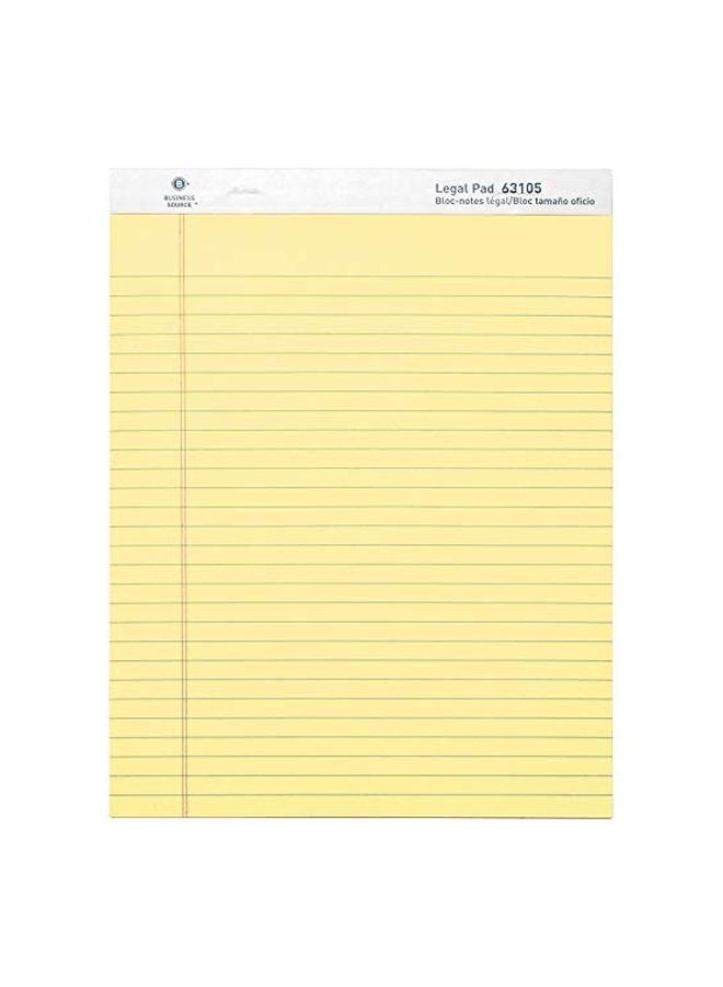 بيزنس سورس لوحة أوراق قانونية مسطرة - 12 قطعة أصفر/ابيض - Image 2