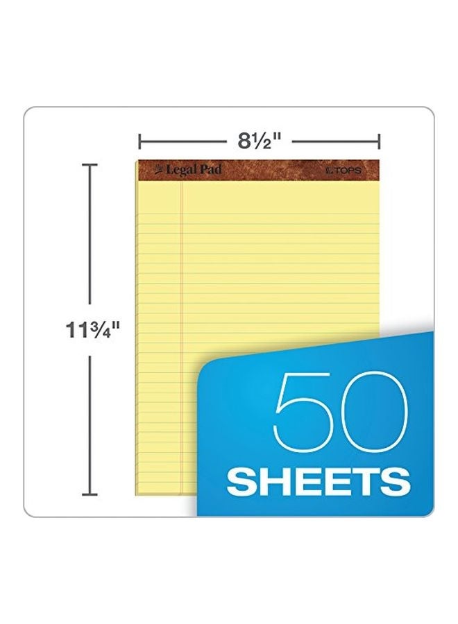 TOPS 12-Piece The Legal Pad Writing Pad Yellow  - Image 2