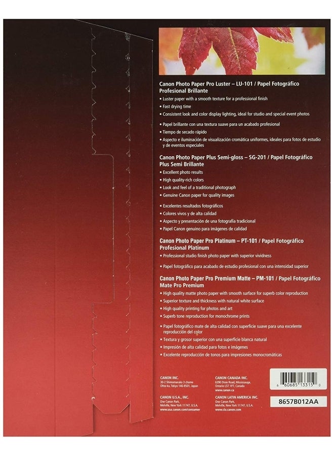 Canon 5-Piece Pro Paper Samples - Image 2