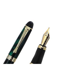 JINHAO 18KGP Fountain Pen Dark Green/Gold  - Image 3
