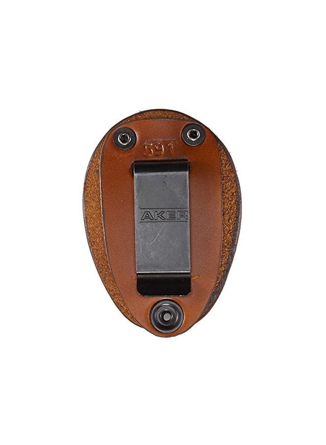 Aker Leather Leather Clip-On Shield Badge Holder Brown/Black - Image 2