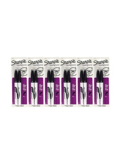 12-Piece Fine Point Laundry Markers White/Black