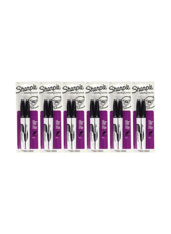 Sharpie - 12-Piece Fine Point Laundry Markers White/Black - Image 1