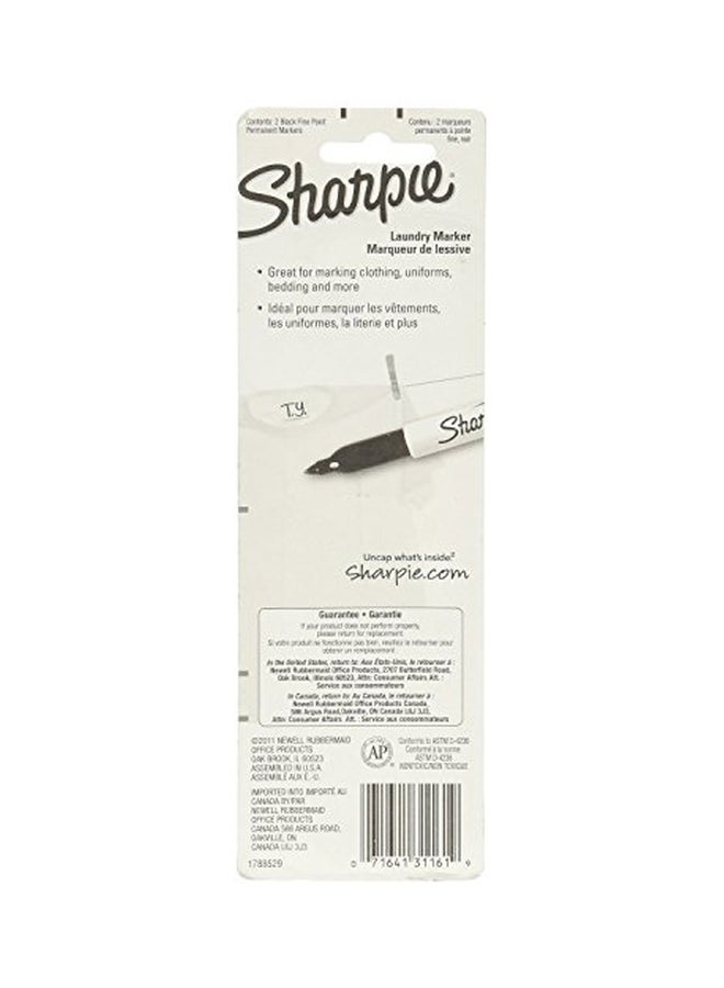 Sharpie - 12-Piece Fine Point Laundry Markers White/Black - Image 1