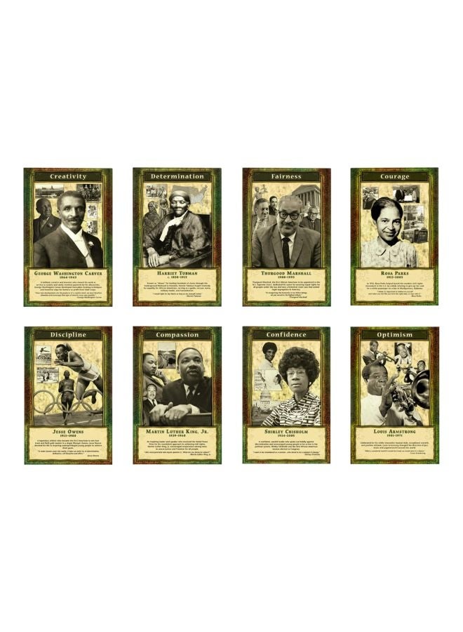 NORTH STAR TEACHER RESOURCE 8-Piece Leaders And Achievers Bulletin Poster Board Brown/Beige 