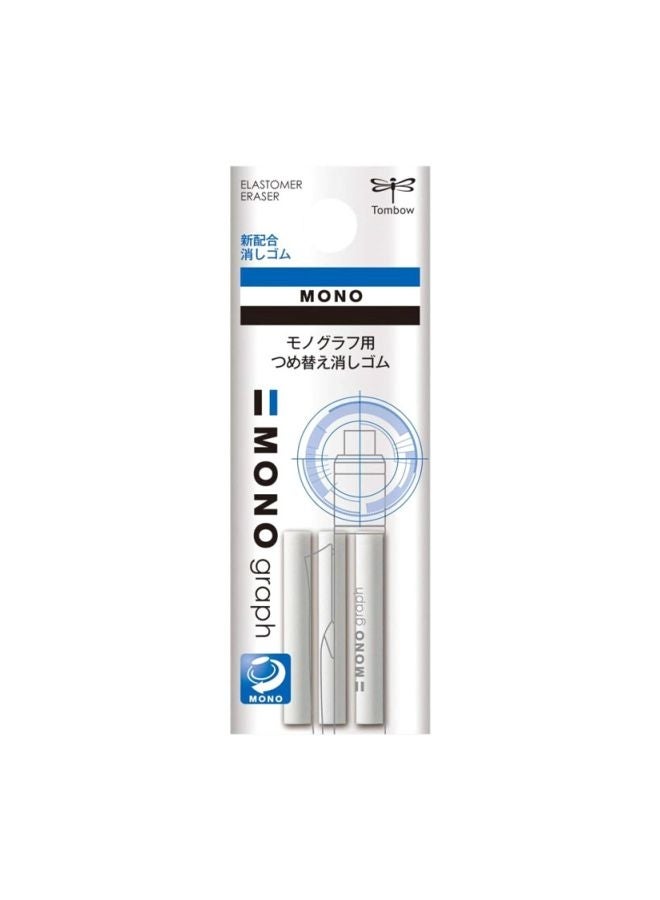 Tombow - Pack Of 4 Mono Graph Eraser Refill White - Image 1