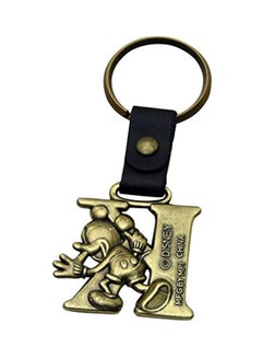 Disney Mickey Mouse Letter K Keychain Gold/Black  - Image 1