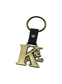 Disney Mickey Mouse Letter K Keychain Gold/Black  - Image 2