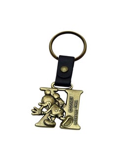 Disney Mickey Mouse Letter K Keychain Gold/Black  - Image 3