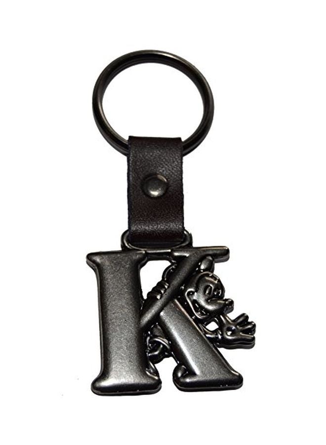 Disney Authentic Mickey Mouse Letter K Pewter Keychain (Key Ring)+ Free Stickers  - Image 3