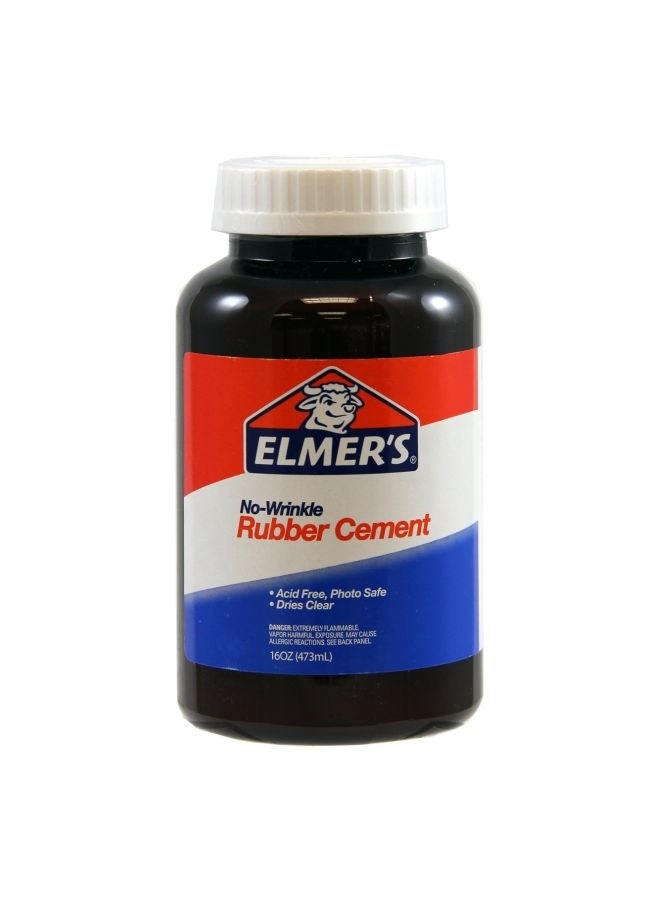 Elmers No-Wrinkle Rubber Cement Glue Clear