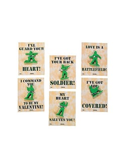 fX 24-Piece Gift Cards With Soldier Erasers 