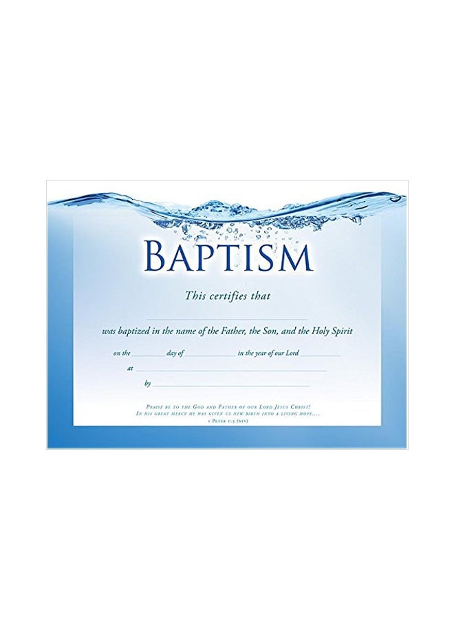 Baptism Certificate Sky Blue