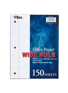 TOPS 150-Piece Wide Rule Filler Paper 