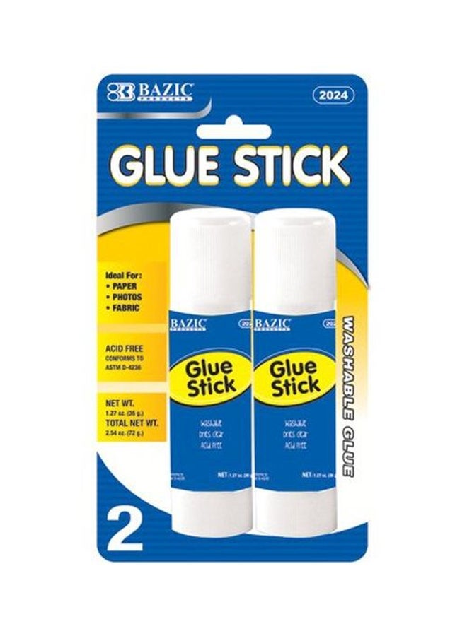 عبوة أقلام صمغ جامبو من قطعتين أبيض