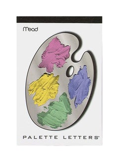 Mead Palette Letters Tablet Notepad Grey/Yellow/Green 