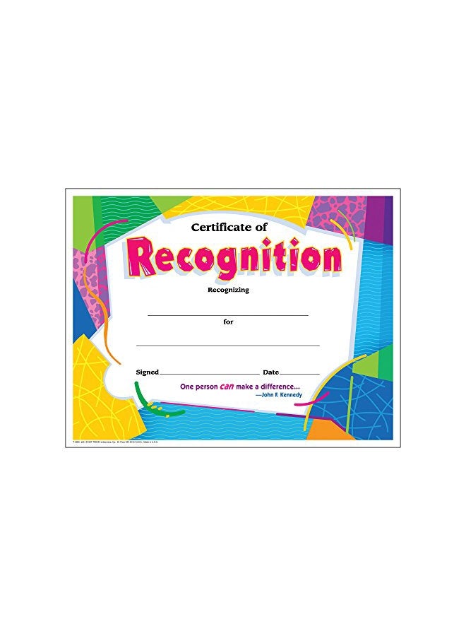 طقم مكون من 30 شهادة تقدير أزرق/أصفر/أخضر