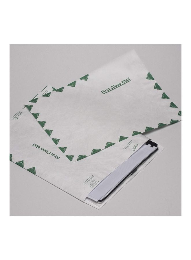كوالتي بارك 100 ظرف بريد عالي الجودة أبيض/أخضر - Image 5