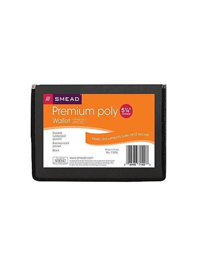 Smead Premium Poly Wallet With Closure Black - Image 4