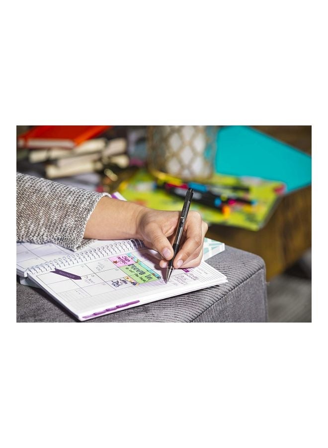 Zebra Pen - 2-Piece F-301 Retractable Ballpoint Pen Silver/Black - Image 1