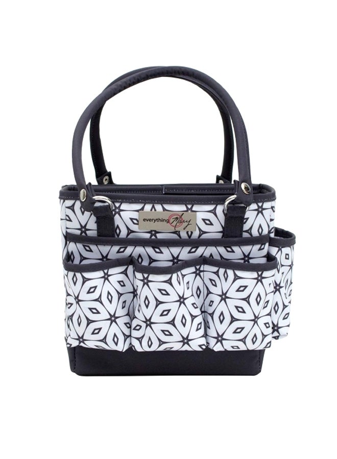 everything Mary Geometric Fold-Open Storage Organizer Grey - Image 1