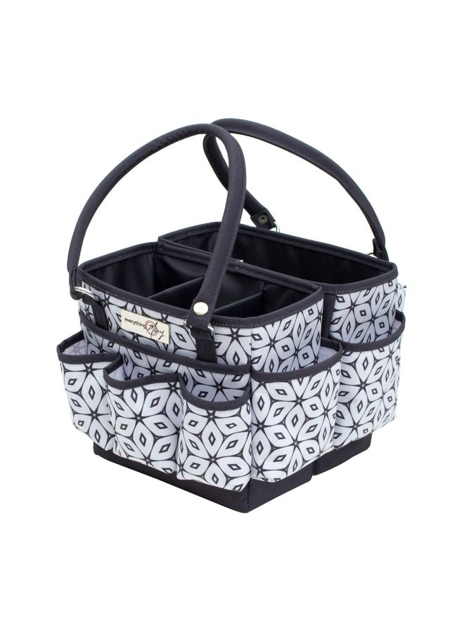 everything Mary Geometric Fold-Open Storage Organizer Grey - Image 2