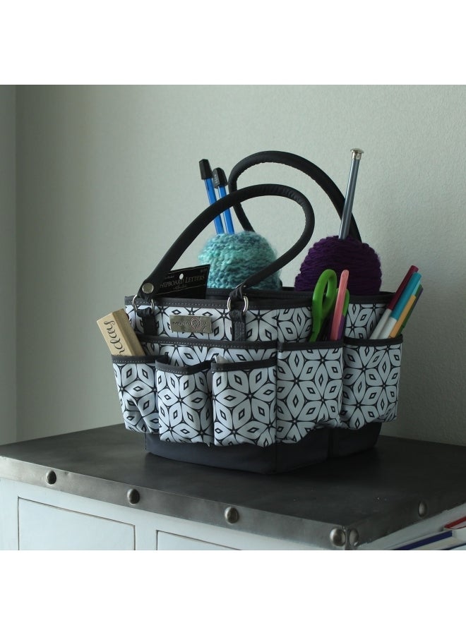 everything Mary Geometric Fold-Open Storage Organizer Grey - Image 3