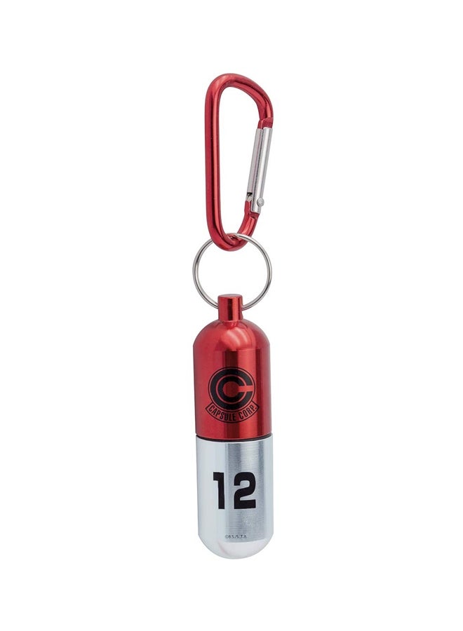 ABYstyle Dragon Ball Z Capsule Corp. 3D Keychain Red/Silver  - Image 1