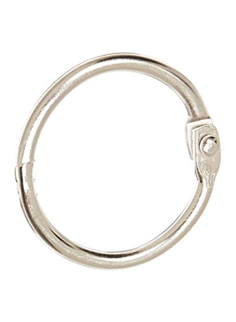 100-Piece Nickel Plated Ring Set Silver