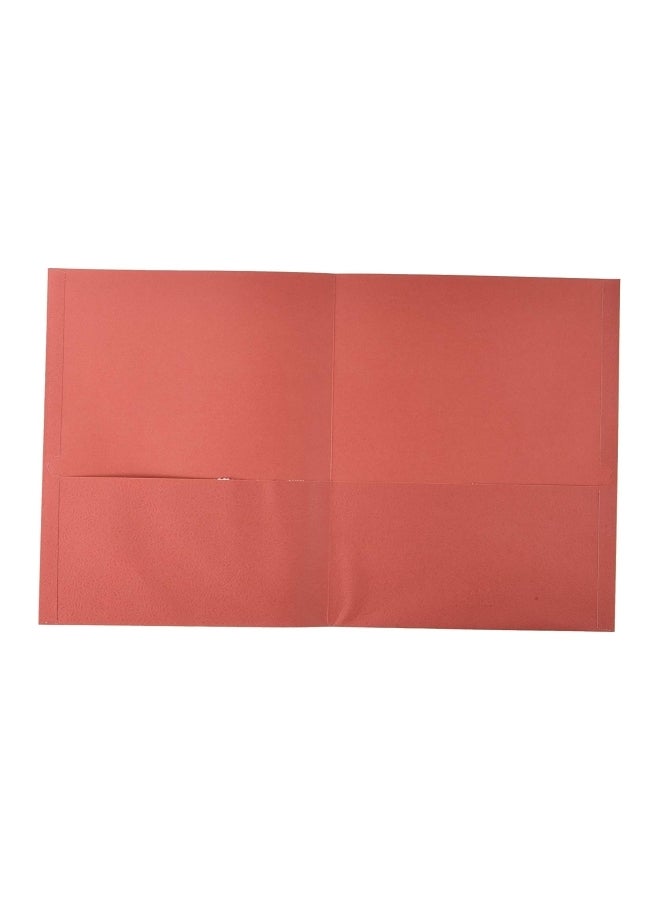 School Smart - 25-Piece Heavy Duty 2 Pocket Portfolio Red - Image 1