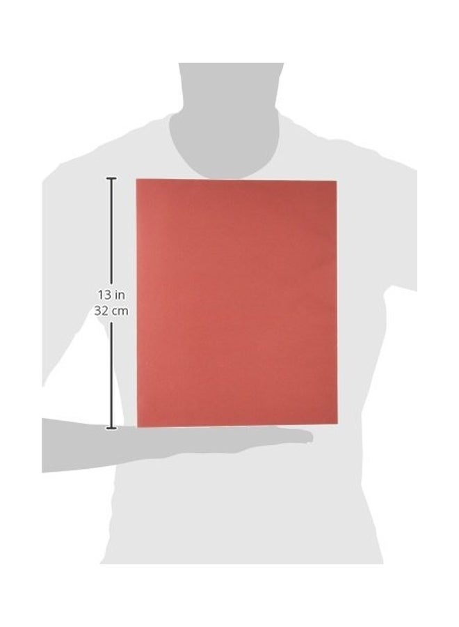 School Smart - 25-Piece Heavy Duty 2 Pocket Portfolio Red - Image 1