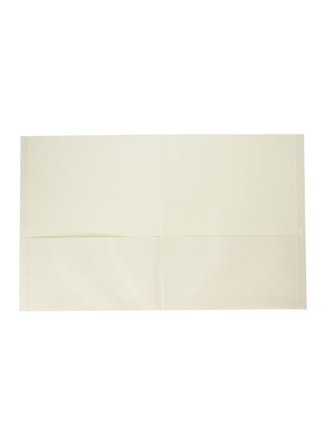 School Smart - 25-Piece Heavy Duty 2 Pocket Portfolio White - Image 1