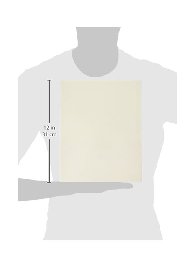 School Smart - 25-Piece Heavy Duty 2 Pocket Portfolio White - Image 1