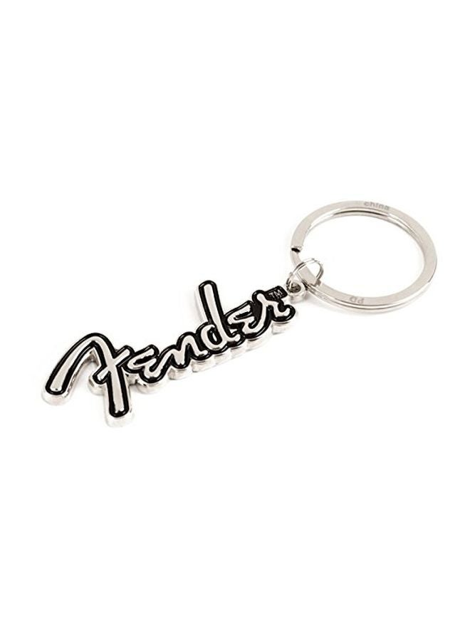 FENDER - Metal Keychain Silver/Black - Image 1