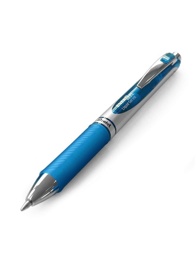 Pentel 3-Piece EnerGel Retractable Gel Ink Pen Set Blue/Silver - Image 2