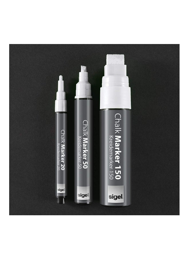 Sigel Chalk Marker Black/White  - Image 3