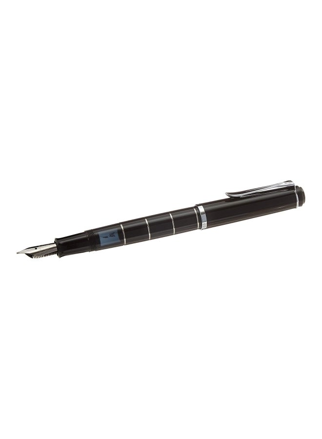 Pelikan 215 Ring Design Fountain Pen Black/Steel  - Image 1