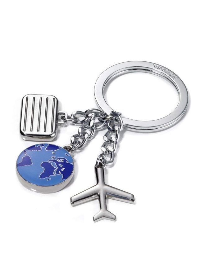 Troika Travel Charms Keyring Blue/Silver  - Image 1