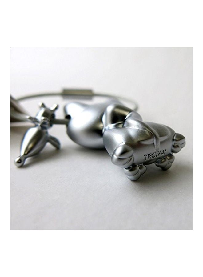 Troika Chrome Plated Keyring Silver  - Image 3