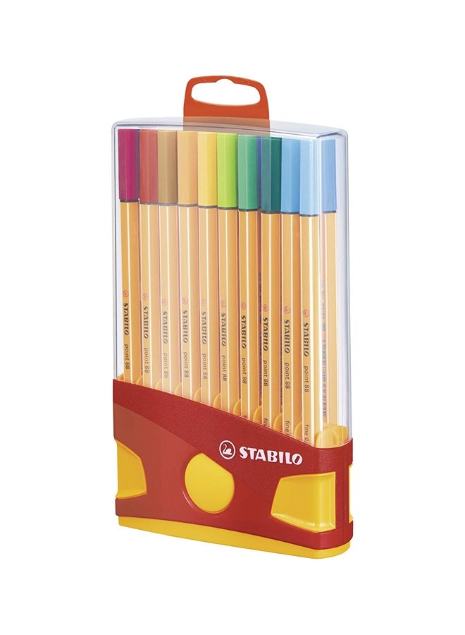 STABILO 20-Piece Point 88 Color Parade Pen Set Yellow/Green/Blue  - Image 2