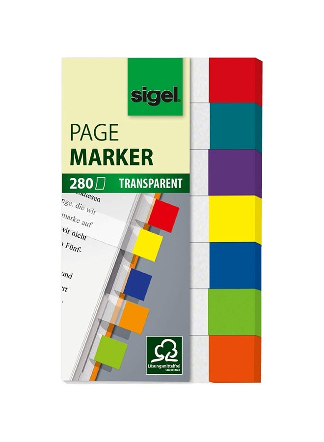 Sigel 280-Piece Transparent Page Marker With Colored Tips Multicolour - Image 1
